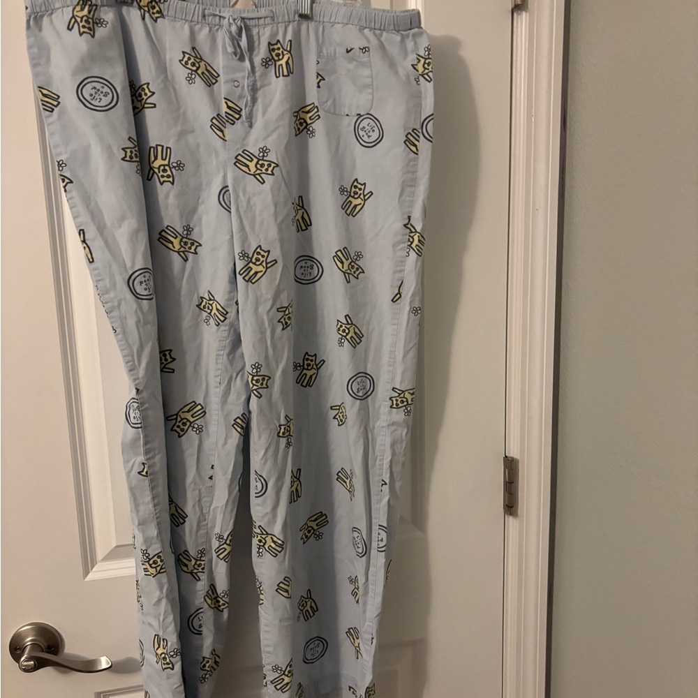 Life Is Good Blue Pajama Pants with Soft Fabric, Sz XL